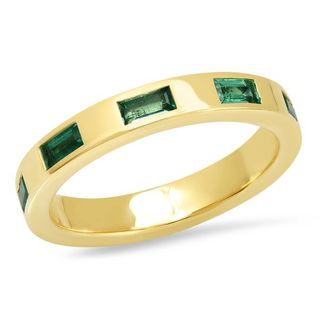 Eriness + Stationary Emerald Baguette Ring