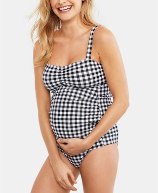 Motherhood Maternity + Printed Tankini Swimsuit