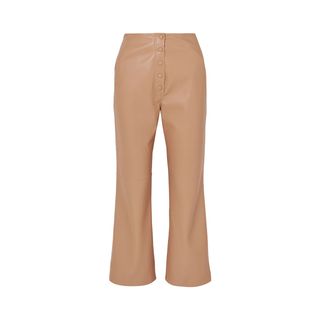 Nanushka + Sora Vegan Leather Straight-Leg Pants