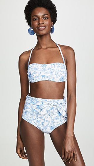 Tory Burch + Printed Bandeau Bikini Top