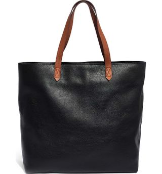 Madewell + Zip Top Transport Leather Tote