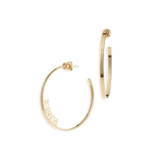 Jennifer Zeuner + Ciara Personalized Hoop Earrings