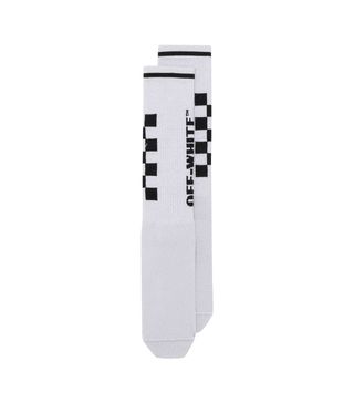 Off-White + Check Logo Knit Socks