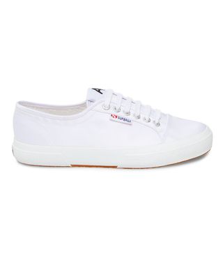 Alexachung x Superga + 2492 Satin White Sneakers