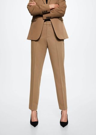 Mango + Pleated Suit Pants