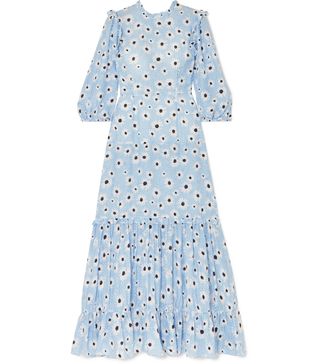 Rixo + Monet Ruffled Floral-Print Cotton and Silk-Blend Dress
