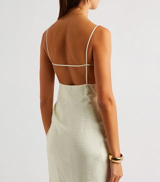 In the Mood for Love + Hepner Ivory Draped Mini Dress
