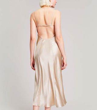 Le Kasha + Open-Back Silk Slip-Dress