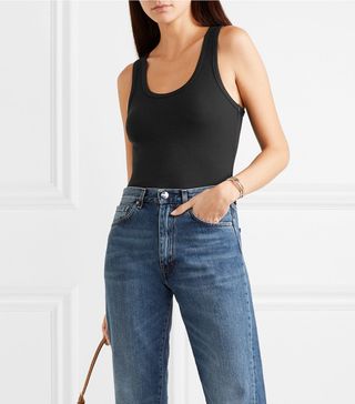 Agolde + Ribbed Stretch-Jersey Bodysuit