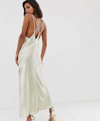 ASOS Design + Maxi Dress With Strappy Back Detail