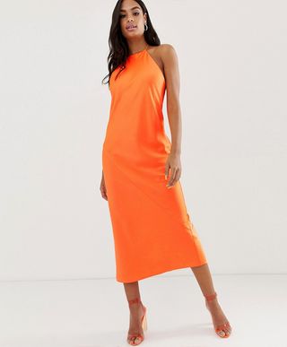 ASOS Design + Neon Slip Dress