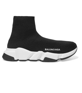 Balenciaga + Speed Stretch-Knit High-Top Sneakers