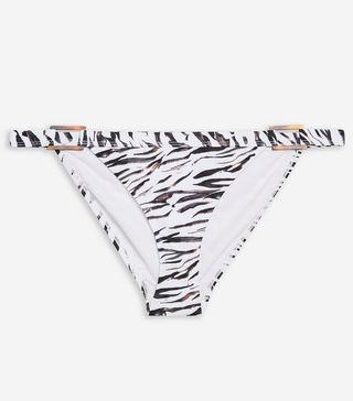 Topshop + Monochrome Tiger Print Bikini Bottoms