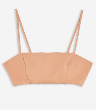 Topshop + Tan Bandeau Bikini Top