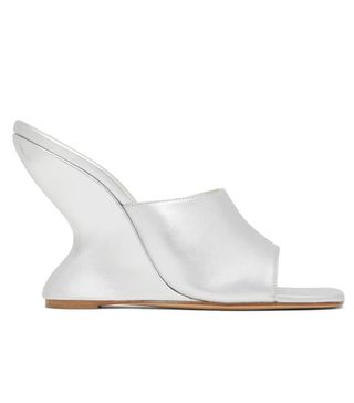 Magda Butrym + Silver Inverted Wedge Mules