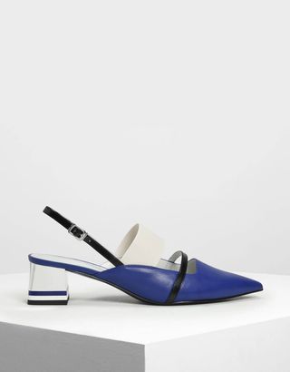 Charles & Keith + Pointed Toe Slingback Heels