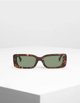 Charles & Keith + Thick Frame Rectangle Sunglasses