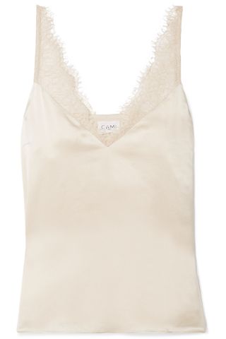 Cami NYC + The Arianna Lace-Trimmed Silk-Charmeuse Camisole
