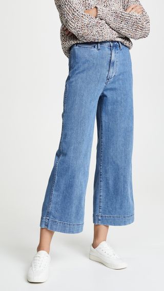 Madewell + Emmett Wide Leg Crop Jeans