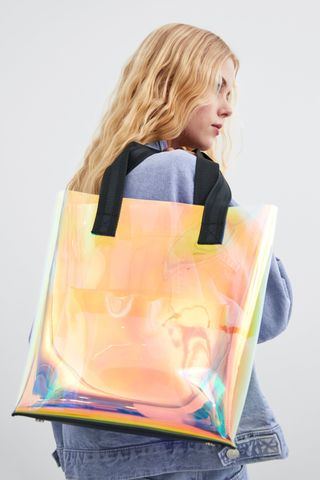 Zara + Iridescent Shopper