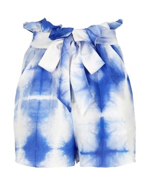 Paper London + Horice Blue Tie-Dye Silk Shorts