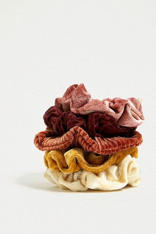 Urban Outfitters + Velvet Hair Scrunchie Hair Band 5-Pack