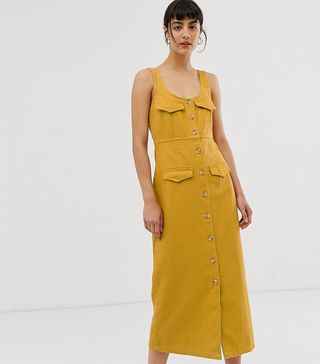 ASOS + Denim Button-Down Midi Dress