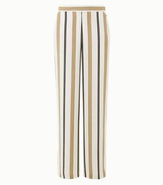 Marks and Spencer + Striped Wide Leg Trousers