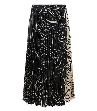 Marks and Spencer + Animal Print Pleated Skirt