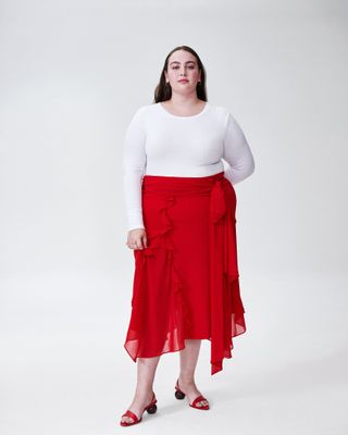 Rodarte x Universal Standard + Skirt in Red