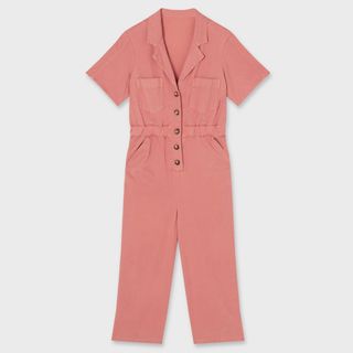 Miss Selfridge + Pink Denim Jumpsuit