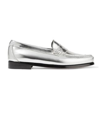 Re/Done + Weejuns + The Whitney Metallic Leather Loafers