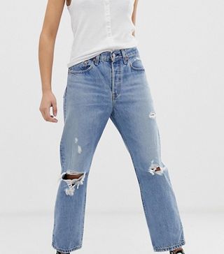 Levis + Crop Jean With Rips