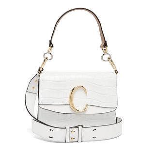 Chloé + The C Crocodile-Effect Leather Shoulder Bag