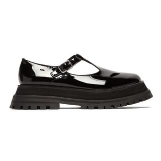 Burberry + Aldwych Flatform Patent-Leather Dolly Loafers