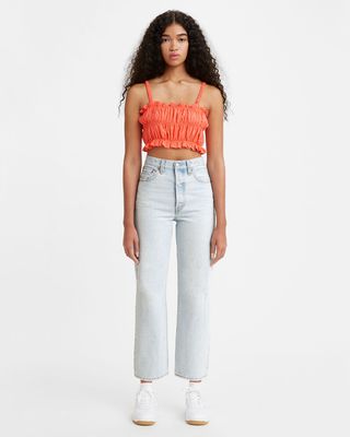 Levi's + Ribcage Straight Leg Ankle Jeans in Ojai Shore