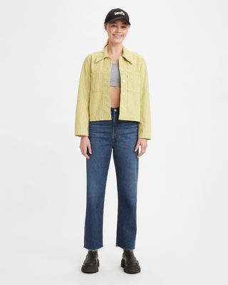 Levi's + Ribcage Straight Leg Ankle Jeans in Noe Down
