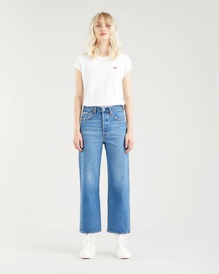 Levi's + Ribcage Straight Leg Ankle Jeans in Jive Together