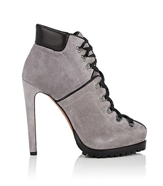 Alaïa + Suede Platform Hiking Boots