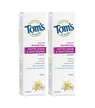 Tom's of Maine + Fluoride-Free Antiplaque & Whitening Toothpaste (2 Pack)