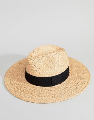 Glamorous + Straw Fedora Hat