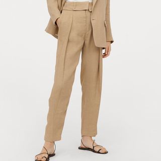 H&M + Linen-blend trousers