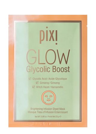Pixi by Petra + Glow Glycolic Boost Brightening Face Sheet Mask