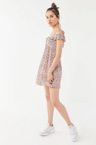 Urban Outfitters + Josephine Gauze Babydoll Mini Dress