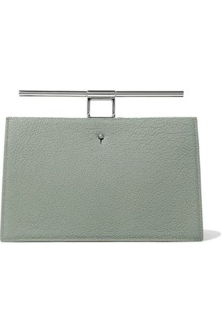 The Volon + Chateau Color-Block Textured-Leather Clutch