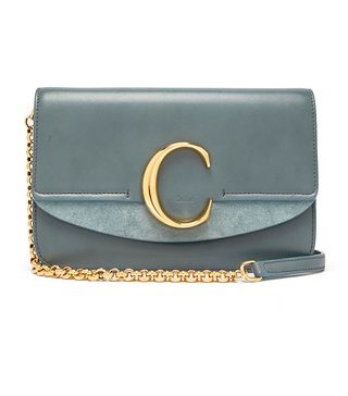 Chloé + The C Leather and Suede Shoulder Bag