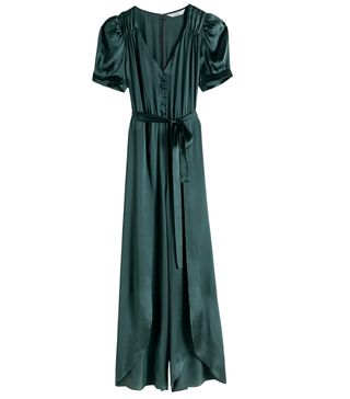& Other Stories + Puff Sleeve Silk Jumpsuit