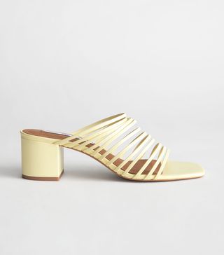 & Other Stories + Strappy Square Toe Heeled Sandals