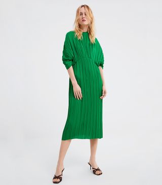 Zara + Pleated Dress