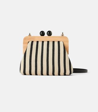 Zara + Wooden Clasp Crossbody Bag